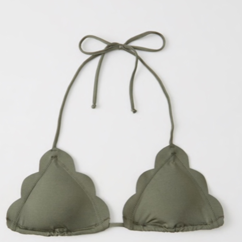 NWT Abercrombie Fitch Olive Green Swim Bra
